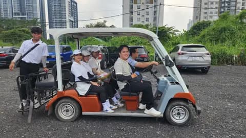 Group on a golf cart (another shot)
